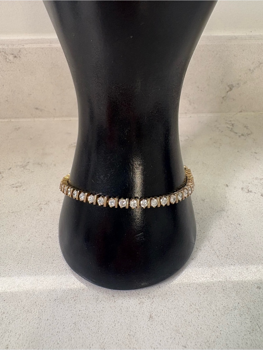 Vintage Roman Tennis Bracelet with Clear Stones